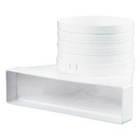 Flat duct - Plastic ductwork - Series Vents 90° connecting bend for flat and round flexible ducts