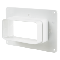 Flat duct - Plastic ductwork - Series Vents Wall plate with flange