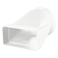 Flat duct - Plastic ductwork - Series Vents Round to flat connector