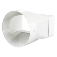 Flat duct - Plastic ductwork - Series Vents Round to flat connector (symmetric)