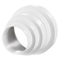 Flat duct - Plastic ductwork - Series Vents Round step reducer