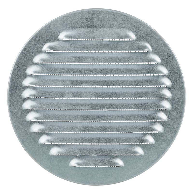 Vents MVMO 150 bVs Zn - Single-row flanged metal grilles with angled louvers, optional flange