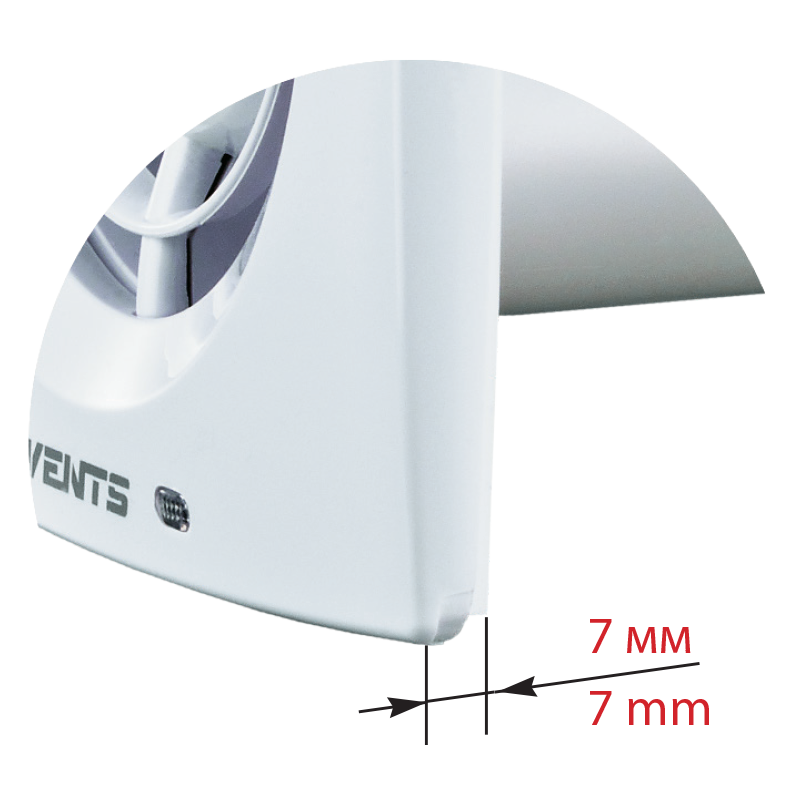 Vents 125 X1 L - Axial extract fans with thin front panels