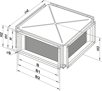 Vents PR 900x500 - Dimensions